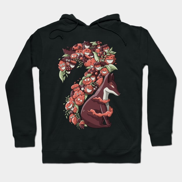 Spirit Fox Doodles Hoodie by MerchBeastStudio